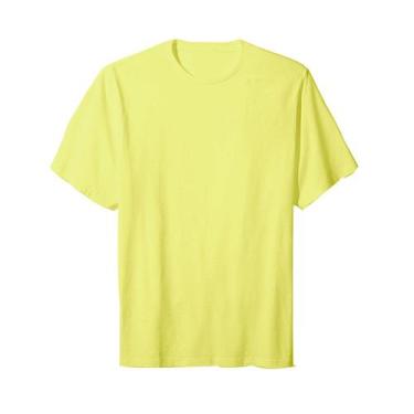 Imagem de Camiseta AMGK Masculina Lisa Básica 100% Algodão, Masculino, Amarelo, 