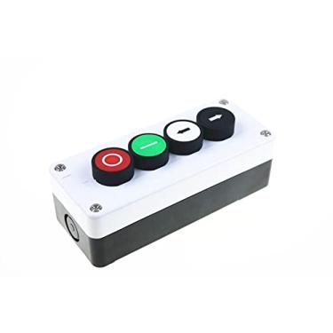 Imagem de HSPTR Botão Start Stop, botão de seta, caixa de botão à prova d'água com 4 furos e caixa de controle.