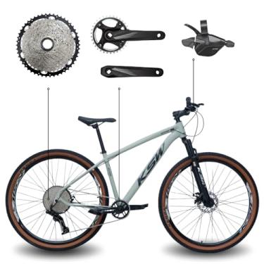 Imagem de Bicicleta Aro 29 Bike Ksw Mtb 12v Marchas K7 11-50 Quadro em Alumínio 6061 (Cinza Porche, 19)