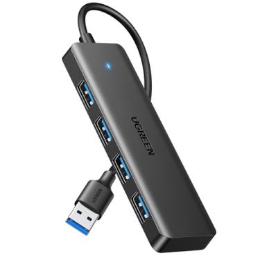 Imagem de UGREEN Hub USB 3.0, 4 portas USB A Splitter Expansor USB ultrafino para mouse, teclado, unidade flash, disco U, impressora compatível com laptop, PC de mesa, Xbox, PS5 e muito mais