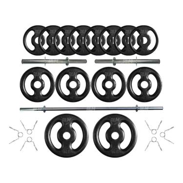 Imagem de Kit Anilhas e Barras para Musculação - 23 Peças-Unissex