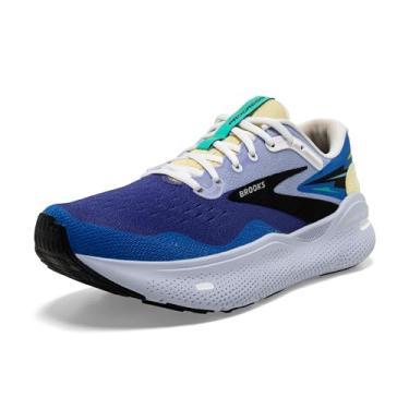 Imagem de Brooks Ghost Max Cushion Neutral Tênis de corrida e caminhada masculino, Azul/Amarelo/Preto, 41