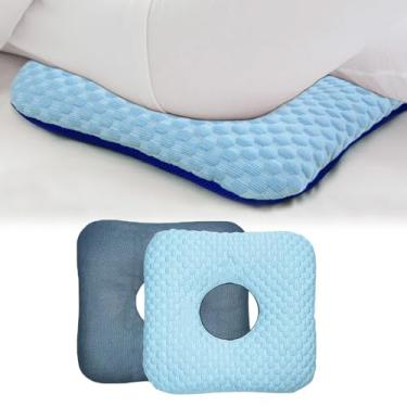 Imagem de Siomlana Almofada antiescaras, almofadas de donut, almofadas de úlcera de pressão, tapete de alívio da dor no cóccix, almofada macia para idosos, pós-cirurgia, grávida, hemorróidas (cinza)
