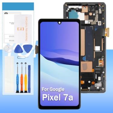 Imagem de Substituição de tela OLED para Google Pixel 7A GWKK3 GHL1X G0DZQ G82U8 15.5 cm LCD Display Touch Digitalizador Montagem de Vidro - Preto com Moldura - Ferramentas (não compatível com Pixel 7/Pixel 7