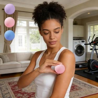 Imagem de Bolas de massagem de lacrosse para liberação miofascial, terapia de ponto de gatilho e terapia de ioga, bola de massagem para aliviar a fascite plantar