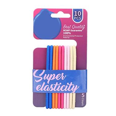 Imagem de SIWOTED Simples Moda Corda de Laço de Cabelo Mulheres Meninas Elástico Suporte de Rabo de Cavalo Conjunto de Acessórios de Cabelo (Terno azul e rosa)