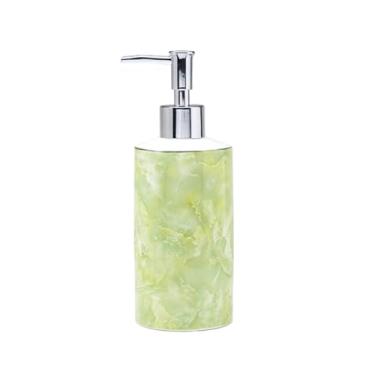 Imagem de Dispensadores de sabonete, garrafa leve de cerâmica de luxo 450 ml, dispensador de sabonete, gel de banho, bomba para cozinha, banheiro (verde)