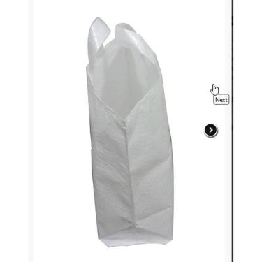 Imagem de Sacola De Ráfia Laminada 60X50Cm Cor Branca Pacote C/100