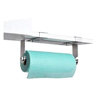 Imagem de 3FLQOOPP Suporte de toalha de papel, suporte de parede para cozinha/banheiro, suporte de toalha de papel embaixo do armário com autoadesivo forte ou perfuração