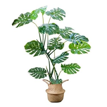 Imagem de SLGGPJBU Plantas falsas planta artificial árvore monstera artificial planta simulação vaso árvore falsa bonsai interior exterior sala de estar hotel quarto decoração plantas artificiais interior