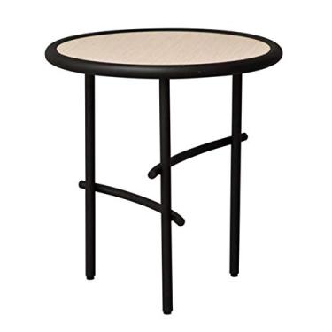 Imagem de Mesa de centro para casa, sala de estar, quarto, mesa lateral redonda, mesa de canto para área externa, arte moderna, mesa de centro perfeita para mesas de centro de espaço pequeno (preto)