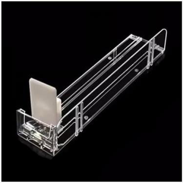 Imagem de Rack de exibição de cigarro de acrílico montado na parede, suporte automático para supermercado e loja de conveniência, 20 peças transparentes, armário de prateleira de varejo de 6,1 x 28 cm