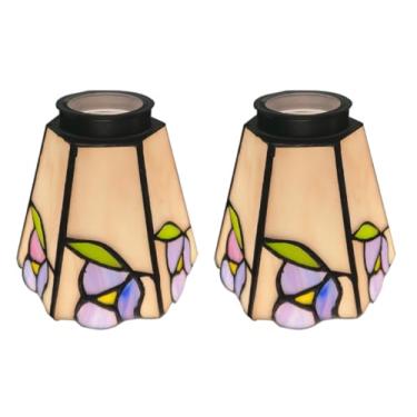 Imagem de Abajur de vidro Tiffany, substituição de abajur de ventilador, substituição de abajur de vitral, substituição de abajur de lustre, abajur de parede, substituição de abajur antigo.