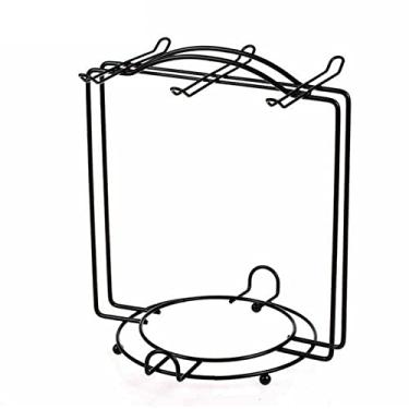 Imagem de Caneca de café, suporte de placa de vidro, suporte para pratos, escorredor, secagem, armazenamento, prateleiras, prateleiras de água (cor: em branco)