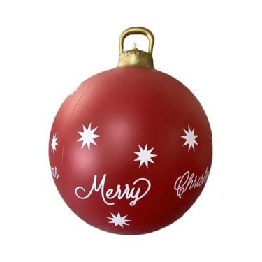 Imagem de Bola Inflável Grande De Natal De 60cm, Enfeite De PVC Para Decoração D