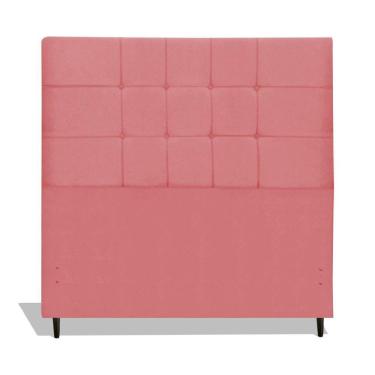 Imagem de Cabeceira Estofada Box Casal Encosto Para Cama Maveric 144x126 Rosa