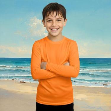 Imagem de Camisa Térmica Infantil Menino Manga Longa Proteção Solar Segunda Pele