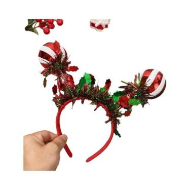 Imagem de Tiara De Cabelo Feminina Para Festas De Natal E Ano Novo, Acessório De