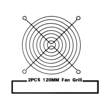 Imagem de Grelhas De Metal Para Ventiladores De 60mm, 120mm E 140mm, LDPCSJ, 2 P