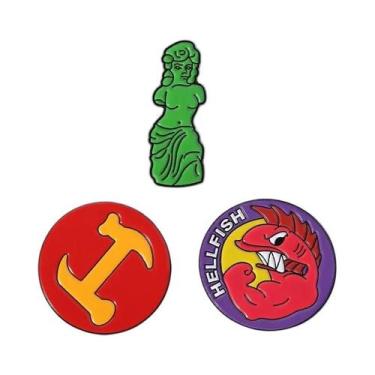 Imagem de Conjunto De Pins Esmaltados E Broches De Lapela Infantil Com Temas De 