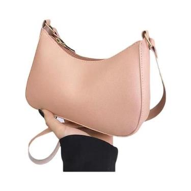 Imagem de Bolsas De Ombro Retro Femininas Em Couro PU De Cor Sólida, Bolsas Casu