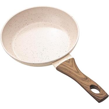 Imagem de Frigideira Cerâmica Antiaderente 20cm Mimo Style Linha Marmol Cook Para Fogão Indução Panela De Aluminio Para Ovo Omeleteira