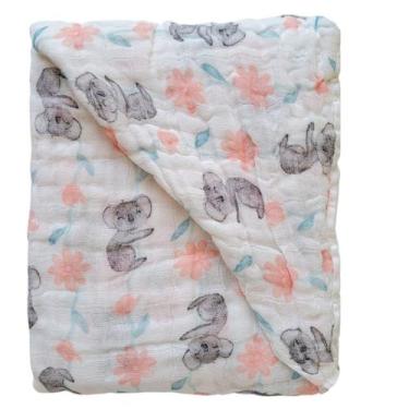 Imagem de Enxoval Bebê Toalha de Banho Soft Macia com Capuz 100 Algodão Menino M