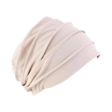 Imagem de Touca Turbante Feminina Lisa Elástica Para Quimioterapia, Perda De Cab