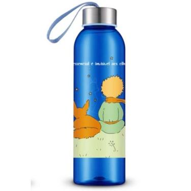 Imagem de Garrafa Pequeno Principe Azul Com Alça Tampa Inox 800ml R.26 - JW SHOP