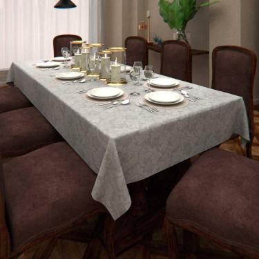 Imagem de Toalha De Mesa Branca Retangular 6 Lugares 1,35 X 1,80M