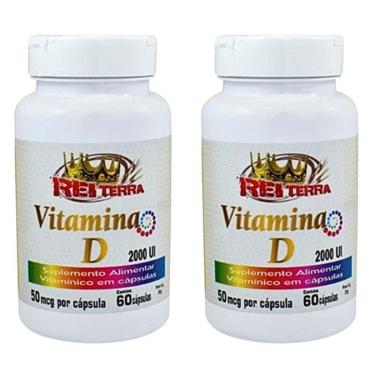 Imagem de 2 Potes de Vitamina D Colecalciferol 60 Cápsulas 500mg-Unissex