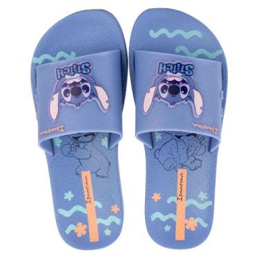 Imagem de Chinelo feminino slide disney stitch ipanema 27366, Azul, 36