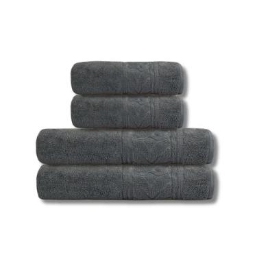 Imagem de Toalhas Premium Kit 4 Peças Absorção Superior e Suavidade - Olívia, Ch