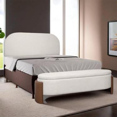 Imagem de Kit Cabeceira Calçadeira King Size Cama Box 195 Bouclê Facto - SOFA ST