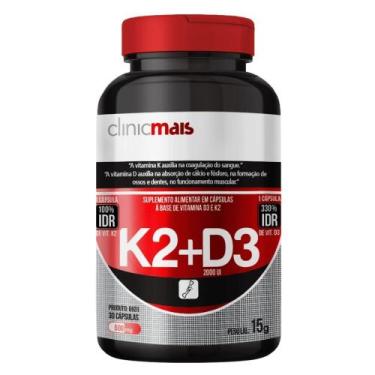 Imagem de Vitamina k2 + Vitamina D3 30 cápsulas - Clinicmais