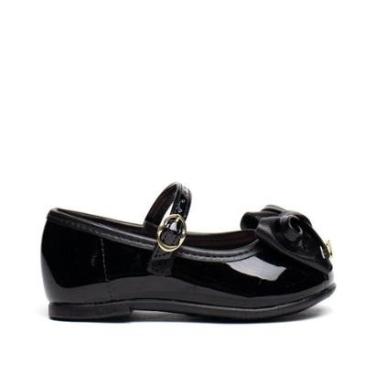 Imagem de Sapatilha Infantil Molekinha Baby Verniz Laço Preto-Feminino