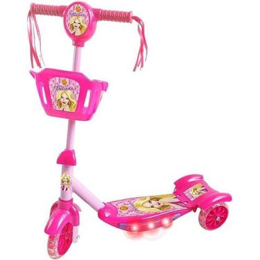 Imagem de Patinete com cesta luz e som rosa -  dm brasil - DM Toys