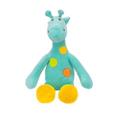 Imagem de Girafa Verde Pintas Coloridas 47cm - Pelúcia - Fofy Toys
