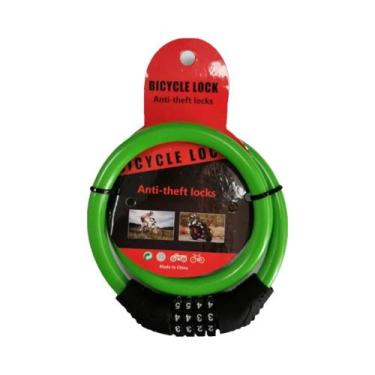 Imagem de Cadeado De Bicicleta De Combinação De 4 Dígitos Reforçado Com Cabo De 