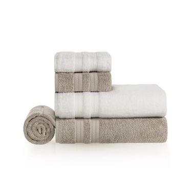 Imagem de Jogo de Toalhas de Banho Gigante 5 peças Fio Penteado Unika Lunar - Karsten