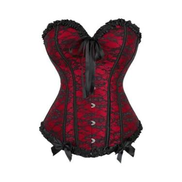 Imagem de Corset Bustier plus Size Para Mulheres Com Renda, Sexy, Estilo Vintage