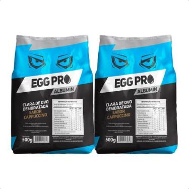 Imagem de Albumina Desidratada (2x 500g) Cappuccino - Proteína Pura - Proteina p