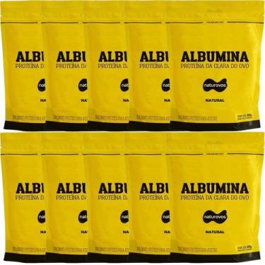 Imagem de Kit 10X Albumina - 500g Refil Natural - Naturovos