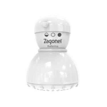 Imagem de Ducha Ballerina Multitemperaturas 5350W para Instalação em Banheiro com Design Compacto Branco Zagonel 220V