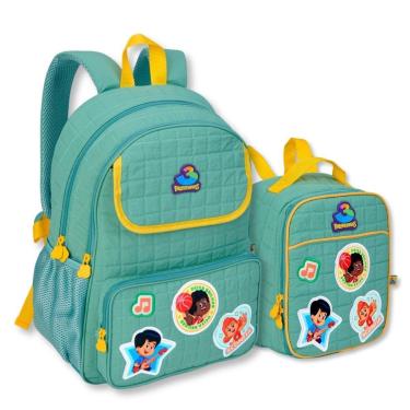 Imagem de Mochila com Lancheira Três Palavrinhas Kit Escolar Infantil-Feminino