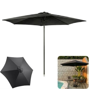 Imagem de Ombrelone 3 metros Guarda Sol Sombreiro 6 Hastes Central Jardim Piscina JURERÊ - AMZ