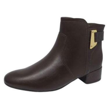 Imagem de Bota Feminina Cano Baixo Salto Bloco Conforto Comfortflex-Feminino