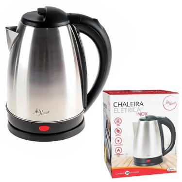Imagem de Bule Elétrico 127v De Aço Inox 1.8 Litros Para Chá Café Com Base Girat