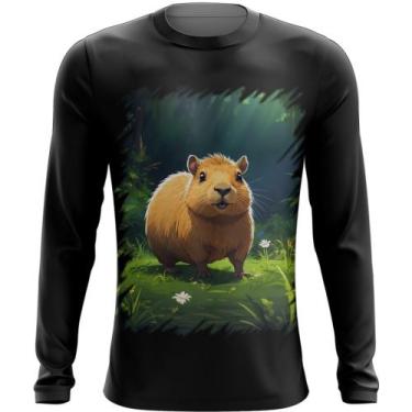 Imagem de Camiseta Manga Longa Capivara do Bem Animalzinho 15 - Kasubeck Store®,