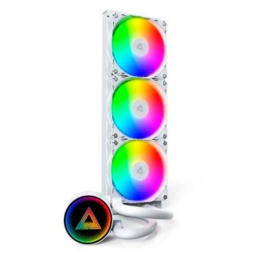 Imagem de Water Cooler Montech LightFlow, ARGB, 360mm, AMD e Intel, Branco - LGT